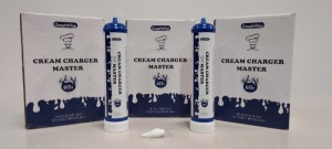 20 X BRAND NEW 615G GREATWHIP CREAM CHARGER MASTER BOTTLES - NITROUS OXIDE (E942) (N20 FOOD GRADE ) - STRICTLY TO BE PURCHASED FOR COMMERCIAL USE ( IN 3 BOXES )