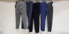 10 PAIRS OF BRAND NEW DESIGNER MIXED TROUSERS LOT IE. SKOPES NAVY BLUE - NO SIZE HUGO BOSS BLACK - SIZE 58 , UNBRANDED BLUE WITH BLACK STRIPE - NO SIZE, TURNER AND SANDERSONS BLACK - REG 40, UNBRANDED CHEQUERED BROWN - NO SIZE BEN SHERMAN GREY - NO SIZE - 2