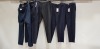 10 PAIRS OF BRAND NEW DESIGNER MIXED TROUSERS LOT IE. BEN SHERMAN DARK GREY - SIZE 32, UNBRANDED BLACK - SIZE 50 , HUGO BOSS NAVY BLUE - SIZE 36, BEN SHERMAN DARK GREY - SIZE 32 HUGO BOSS NAVY BLUE - SIZE 52, PEPE JEANS CHEQUERED NAVY BLUE - SIZE S / L - 2