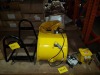 5 PIECE MIXED TOOL LOT CONTAINING 1 X BRAND NEW CLARKE CONTRACTOR 500MM( 20 ) AIR EXTRACTION PVC DUCTING 5 METER /- 1 X CLARKE EXTRACTOR CON500 INDUSTRIAL FAN ( 3230285) INCUDES HEAVY DUTY TROLLEY ( NO BOLTS ) / - 1 X DEFENDER 110V TRANSFORMER 2 GANG