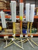 6 X DEFENDER INDUSTRIAL FLUORESCENT FITTING SITE LIGHT BEAMS - ALL TO INCLUDE 2 GANG SPLITTER BOX ( IP44 RATED ) - NOT TESTED