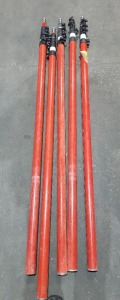 5 X BUILDERS HEIGHT RESTRICTION POLES - ADJUSTABLE - 1 IS NOT COMPLETE