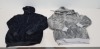 40 X BRAND NEW FLUFFY GREY AND BLACK 1/4 ZIP HOODED JUMPERS IN SIZES SMALL AND LARGE