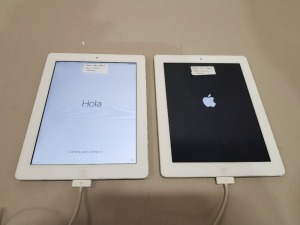 2 X APPLE IPAD TABLET, 16GB STORAGE WITH CHARGER AND CASE