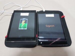 2 X GIGASET TABLET WITH CHARGER AND SLEEVE