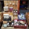 30 + LIGHTING LOT CONTAINING CEILING LIGHTS / WALL HANGING LAMPS / HOMEBASE FLOODLIGHT BLACK 120W / FULL TRAY OF VARIOUS LIGHT BULBS / LED PLUG IN NIGHT LIGHT / LAMP SHADES / PENDANT LAMPS ETC - ON 1 PALLET ( SOME BRAND NEW - SOME USED )