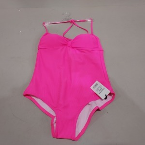 11 X BRAND NEW LEPEL PLAIN TEXTURED NEON PINK BODYSUITS IN UK SIZE 10 - 12 RRP-£23.95