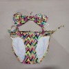 6 X BRAND NEW JILLY BIKINIS IN LIME AZTEC PRINT/ SIZES 12-16 RRP-£23.95