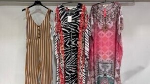 6 X PIECE MIXED DRESS LOT CONTAINING 3X RVCA CARLTON JUMPER DRESS IN SIZE SMALL - RRP-£67.00 3X PIA ROSSINI RESORT WEAR DRESSES IN VARIOUS SIZES RRP-£39.95