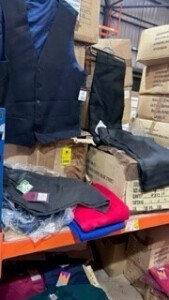 200+ BRAND NEW MIXED SCHOOL WEAR I.E - BROOK TAVNER WAISTCOAT - WINTERBOTTOMS BLACK AND GREY PANTS -WINTERBOTTOMS RED AND BLUE SWEATSHIRT -WINTERBOTTOMS GREY SHORTS -ETC - IN VARIOUS SIZES