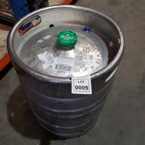 1 X HEINEKEN LAGER BEER BARREL - 50 LITRES - (BBF 21ST SEP 2023)