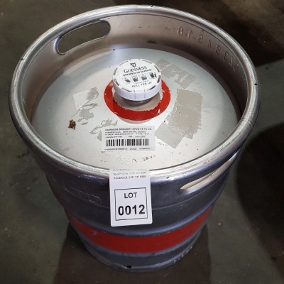 1 X GUINNESS DRAFT STOUT BEER BARREL - 50 LITRES (BBF 25TH MAY 2023)