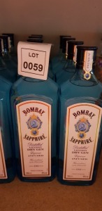 8 X BRAND NEW BOMBAY SAPPHIRE LONDON DRY GIN 100CL - 40%