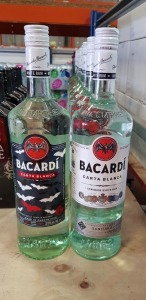 10 X BRAND NEW BACARDI WHITE RUM 1 LITRE