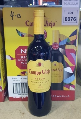 18 X BRAND NEW BOXED CAMPO VIEJO RIOJA WINE 750ML IN 3 BOXES