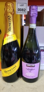 23 X BRAND NEW BOXED MIXED PROSECCO LOT CONTAINING 12X KIRKLAND PROSECCO 750ML - 11X MIONETTO PROSECCO 750ML