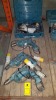 4 PIECE MIXED TOOL LOT CONTAINING 3 X MAKITA SDS DRILLS - NO CASES AND 1 X MAKITA JIG SAW - INCLUDES CARRY CASE