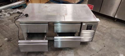 1 X PRECISION (HUBC411) COMMERCIAL STAINLESS STEEL UNDER BROILER COUNTER - 4 SHELF ( WIDTH 1345 MM X DEPTH 700 MM X HEIGHT 610 MM )