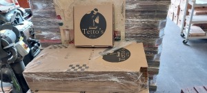 600 X BRAND NEW 12 INCH PIZZA BOXES - IN 6 PACKS OF 100 TETTO'S