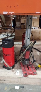 1 X HEAVY DUTY HILTI DD-80E CORE DRILL - ON STAND - COMES WITH WATER PUMP