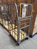 4 X 3 SIDED METAL ROLL CAGES WITH BRAKE - OPEN FRONT ( 250KG MAX WEIGHT )