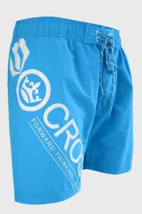 24 X BRAND NEW CROSSHATCH MESH LINED SWIM SHORTS WITH LOGO - ALL IN HAWAIIAN BLUE - RRP £ 24.99 EACH ALL IN SIZE LARGE