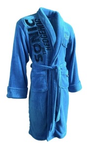 10 X BRAND NEW UNISEX LUXURIOUS SONIC THE HEDGEHOG CLASS OF 91 RETRO ADULTS DRESSING GOWN ROBE FLEECE - ALL IN ONE SIZE FITS MOST - RRP £ 39.99 PP - IN 1 BOX