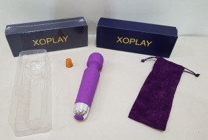 10 X BRAND NEW XOPLAY WIRELESS SILICONE WAND MASSAGER - IN PURPLE - INDIVIDUAL BOXES