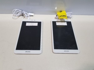 2 X ARCHOS TABLETS - 16 GB STORAGE - INCLUDES CHARGE CABLES