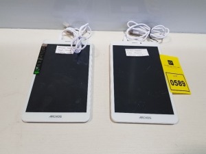 2 X ARCHOS TABLETS - 16 GB STORAGE - INCLUDES CHARGE CABLES