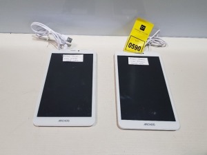 2 X ARCHOS TABLETS - 16 GB STORAGE - INCLUDES CHARGE CABLES