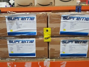 40 X BRAND NEW BOXED SUPREME KOMORI 38 WEB PRE-SATURATED WASH CLOTH IN YELLOW - 974MM X 13.5M - CODE. PGCD74P - IN 4 BOXES