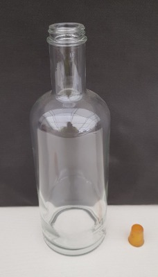 270 X BRAND NEW DECANTER 700ML CLEAR CORKMOUTH GLASS BOTTLES - HEIGHT 24CM