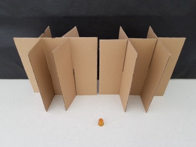 450 X BRAND NEW CARDBOARD BOTTLE DIVIDERS SIZE 29CM X23 X 19CM