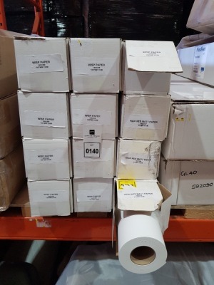 12 X BRAND NEW IN BOX MIXED LOT CONTAINING 9 WISP PAPER 1067 MM X 30M , 3 HIGH RES MATT PAPPER 914MM X 30M