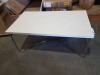 1 X BRAND NEW MARBLE EFFECT COFFEE TABLE - SZE H 46CM L 107CM W 60CM