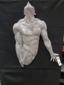 1 X BRAND NEW ASW STUD DIAMOND 3D DIAMANTE TORSO SCULPTURE ( H 80 CM X W 57 CM )