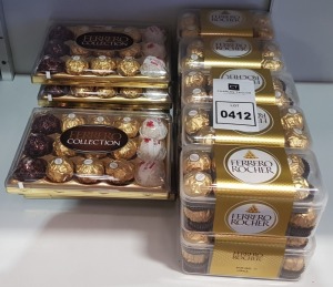 15 X BRAND NEW FERRORO ROCHER LOT CONTAINING - 10 PACKS 16 AND 5X PACKS 15 EXP - 11-09-23 - 23-07-23