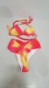 20 X BRAND NEW WOMENS 2 PIECE TANKINI BATHING SUIT SET IN ORANGE OMBRE IN SIZES S, M, L AND XL