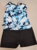 19 X BRAND NEW WOMENS 2 PIECE TANKINI BATHING SUIT SET IN BLUE IN SIZES M, L AND XL