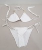 21 X BRAND NEW WOMENS BATHING SUIT SET IN WHITE IN SIZES S, M AND L