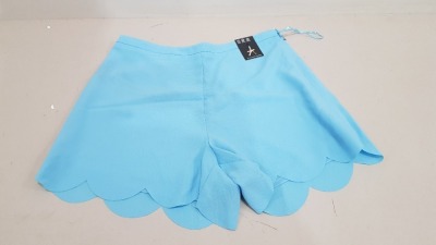 40 X BRAND NEW ATMOSPHERE BABY BLUE MINI SHORTS (SIZE UK 18 )