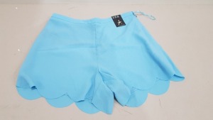 40 X BRAND NEW ATMOSPHERE BABY BLUE MINI SHORTS (SIZE UK 10 )