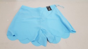 40 X BRAND NEW ATMOSPHERE BABY BLUE MINI SHORTS (SIZE UK 10 )