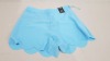 40 X BRAND NEW ATMOSPHERE BABY BLUE MINI SHORTS (SIZE UK 10 )