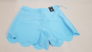 40 X BRAND NEW ATMOSPHERE BABY BLUE MINI SHORTS (SIZE UK 10 )