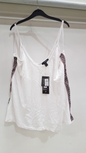 60 X BRAND NEW ATMOSPHERE SHOULDER STRAP WHITE TOP ALL IN VARIOUS SIZES (UK 6,8, 10, 12, 14, 16, 18, 20)