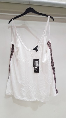 60 X BRAND NEW ATMOSPHERE SHOULDER STRAP WHITE TOP ALL IN VARIOUS SIZES (UK 6,8, 10, 12, 14, 16, 18, 20)