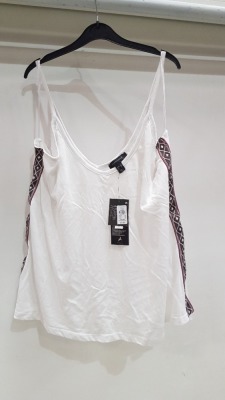 60 X BRAND NEW ATMOSPHERE SHOULDER STRAP WHITE TOP ALL IN VARIOUS SIZES (UK 6,8, 10, 12, 14, 16, 18, 20)