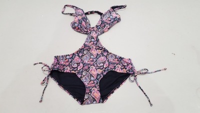 20 X BRAND NEW GEORGE 1 PIECE BODY SWIM SUITS - ALL IN FLORAL PRINT - IN MIXED SIZES TO INCLUDE UK 12 / 14 / UK 16, - IN 1 TRAY